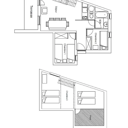 Duplex 8 Pers Avec Mezzanine, Casier A Skis Inclus - Fr-1-452-201 *